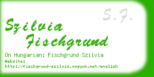 szilvia fischgrund business card